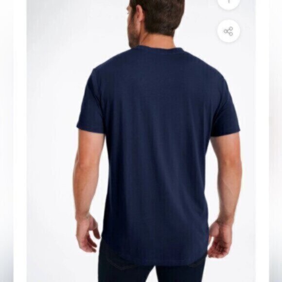 NWT Swet Tailor Men's Blue Softest Supima Blend V-Neck Tee Shirt Size XL - Picture 2 of 5